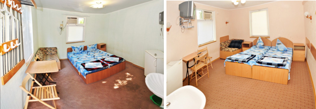 Номера с удобствами на блок – деревянный корпус Номера с удобствами на блок – деревянный корпус